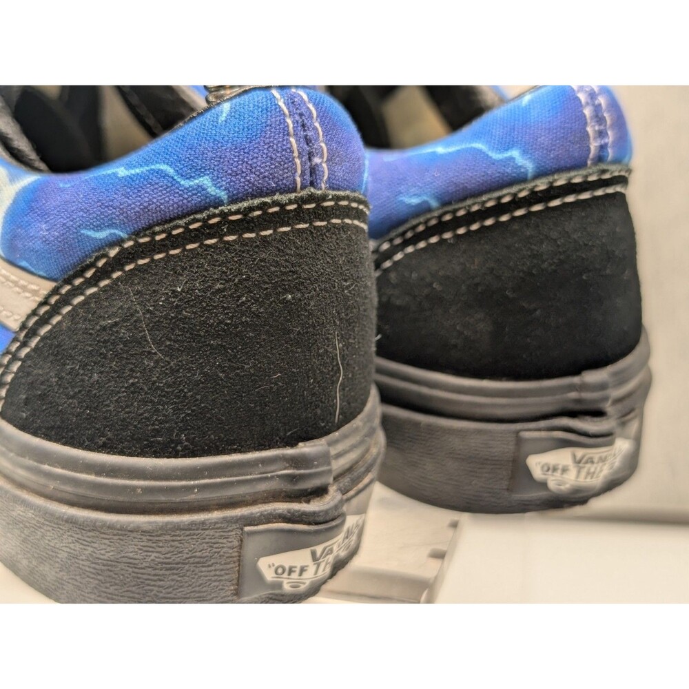 EUC Vans Old Skool Lightning Black/Blue 5.5 US Men/7.5 US Women - Picture 5 of 9
